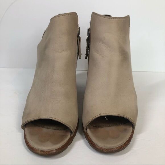 Sorel Nadia Boots Open Toe Heel Pump Booties Tan Taupe Size 8 NL2844-251 - Picture 5 of 11